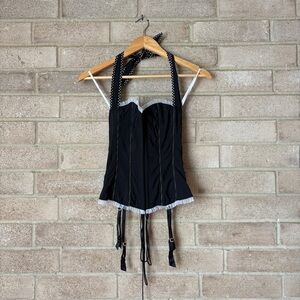 frederick's of hollywood halter bustier corset top